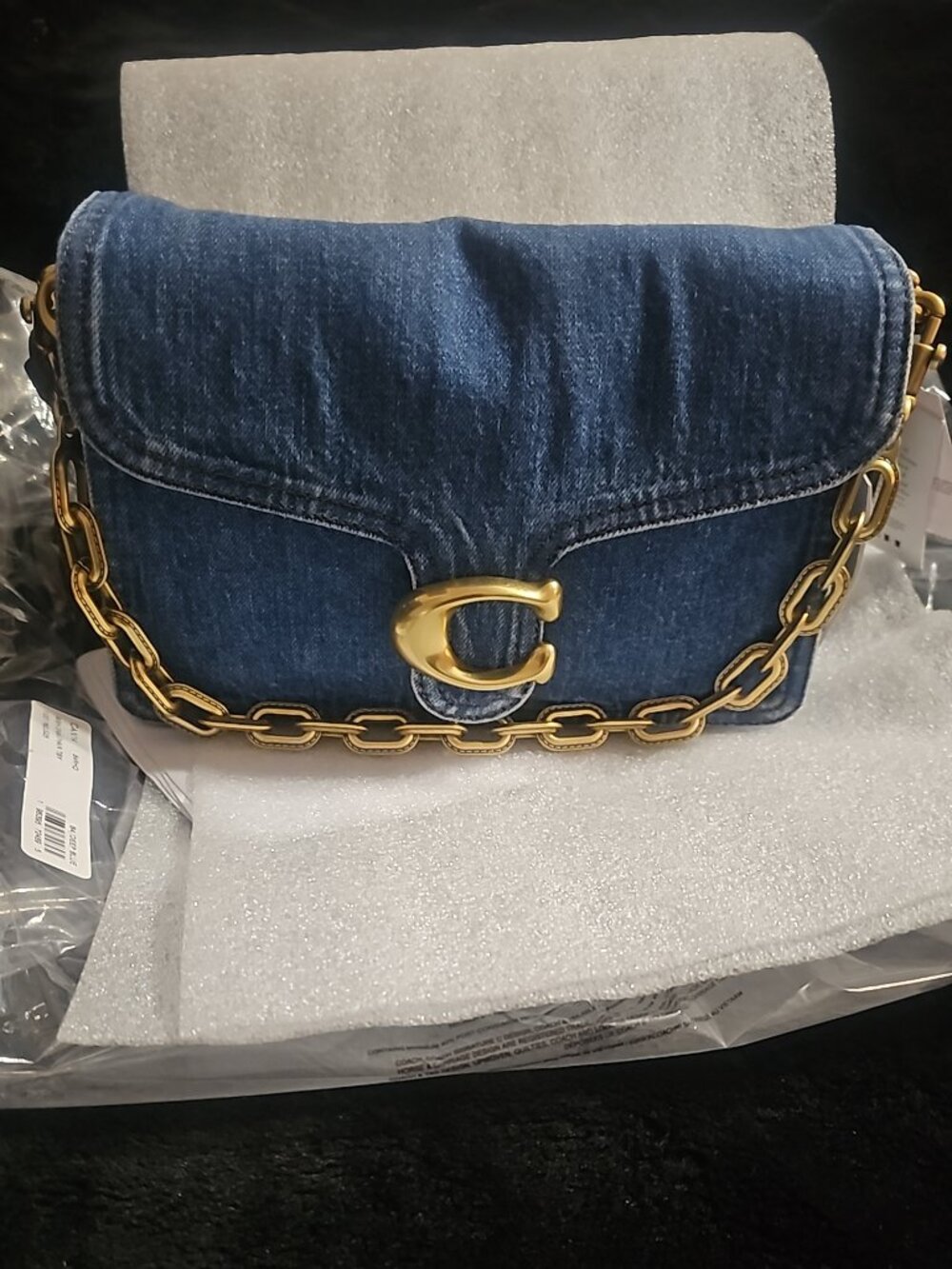 New Small Denim Chain Tabby Shoulder Bag - Picture 2 of 11